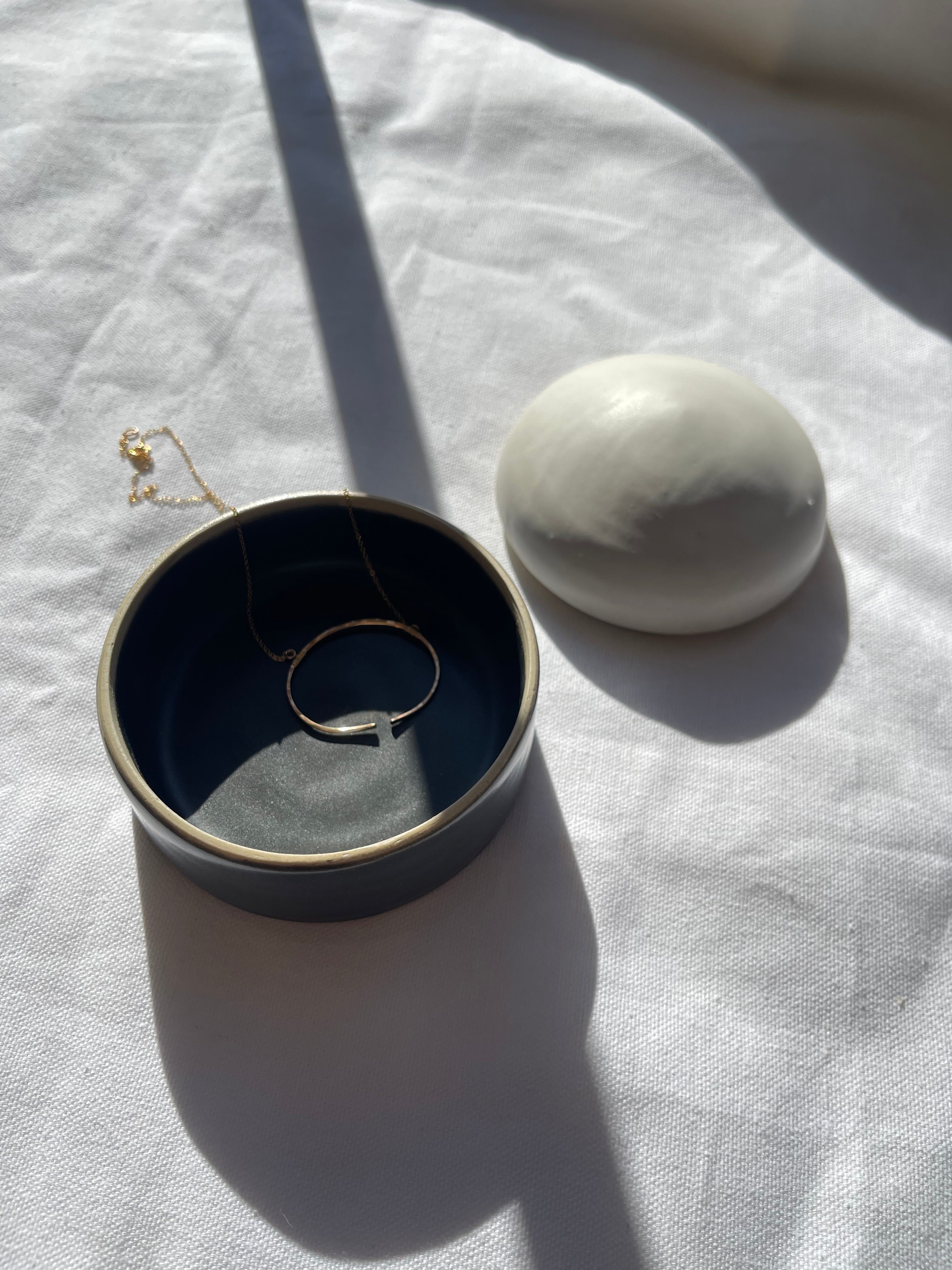 black and white bubble jar