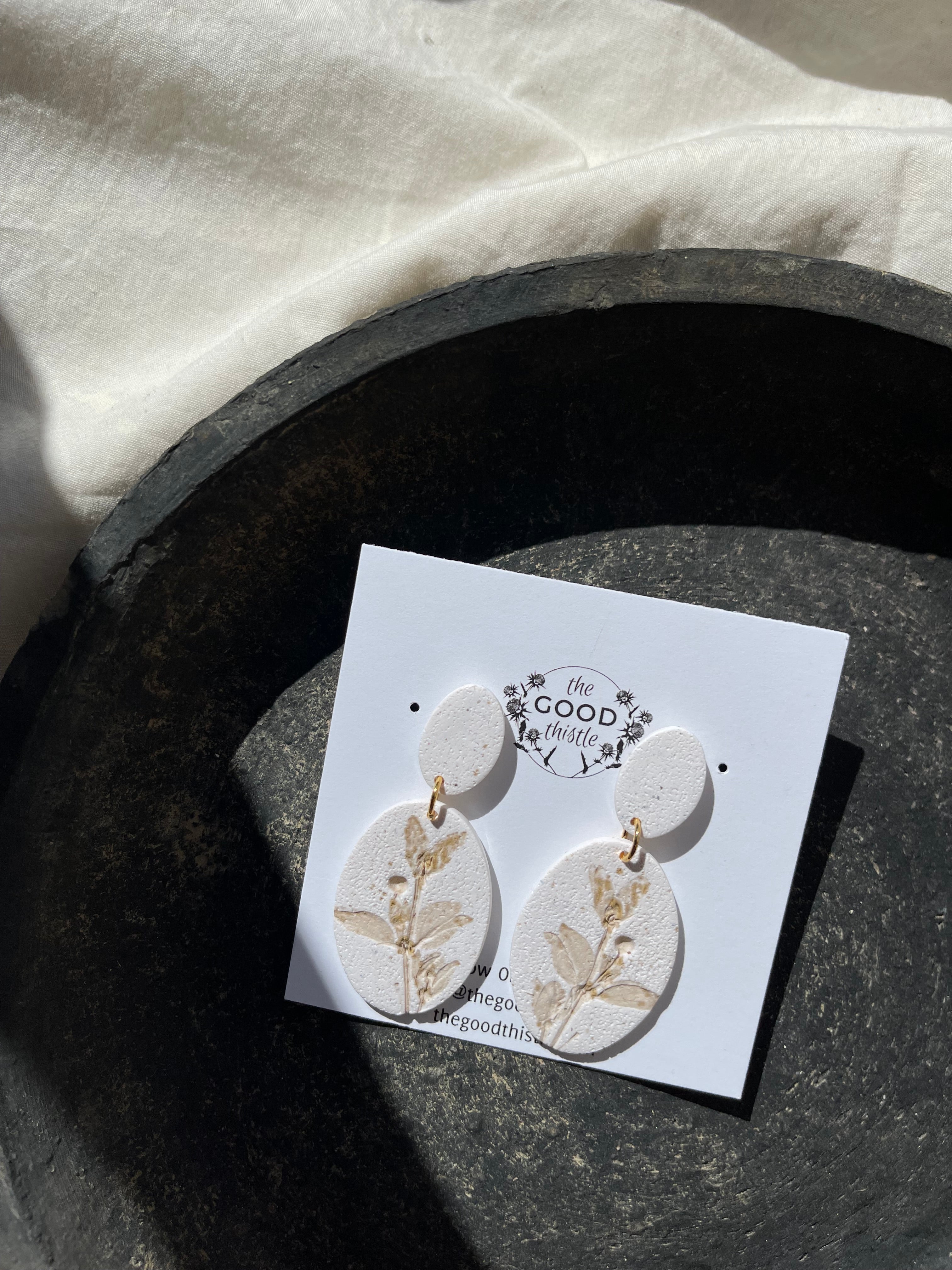 creosote stamped earrings | multiple options