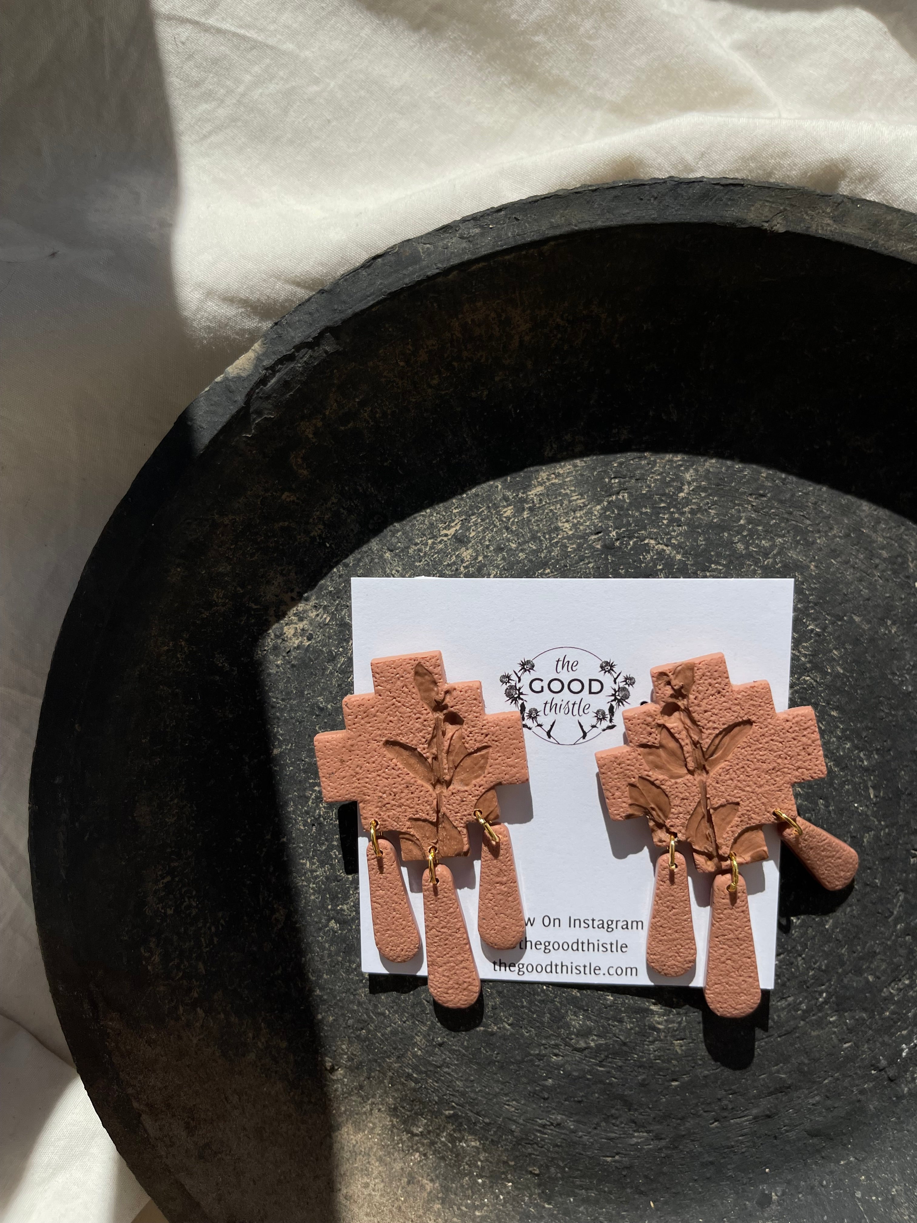 creosote stamped earrings | multiple options