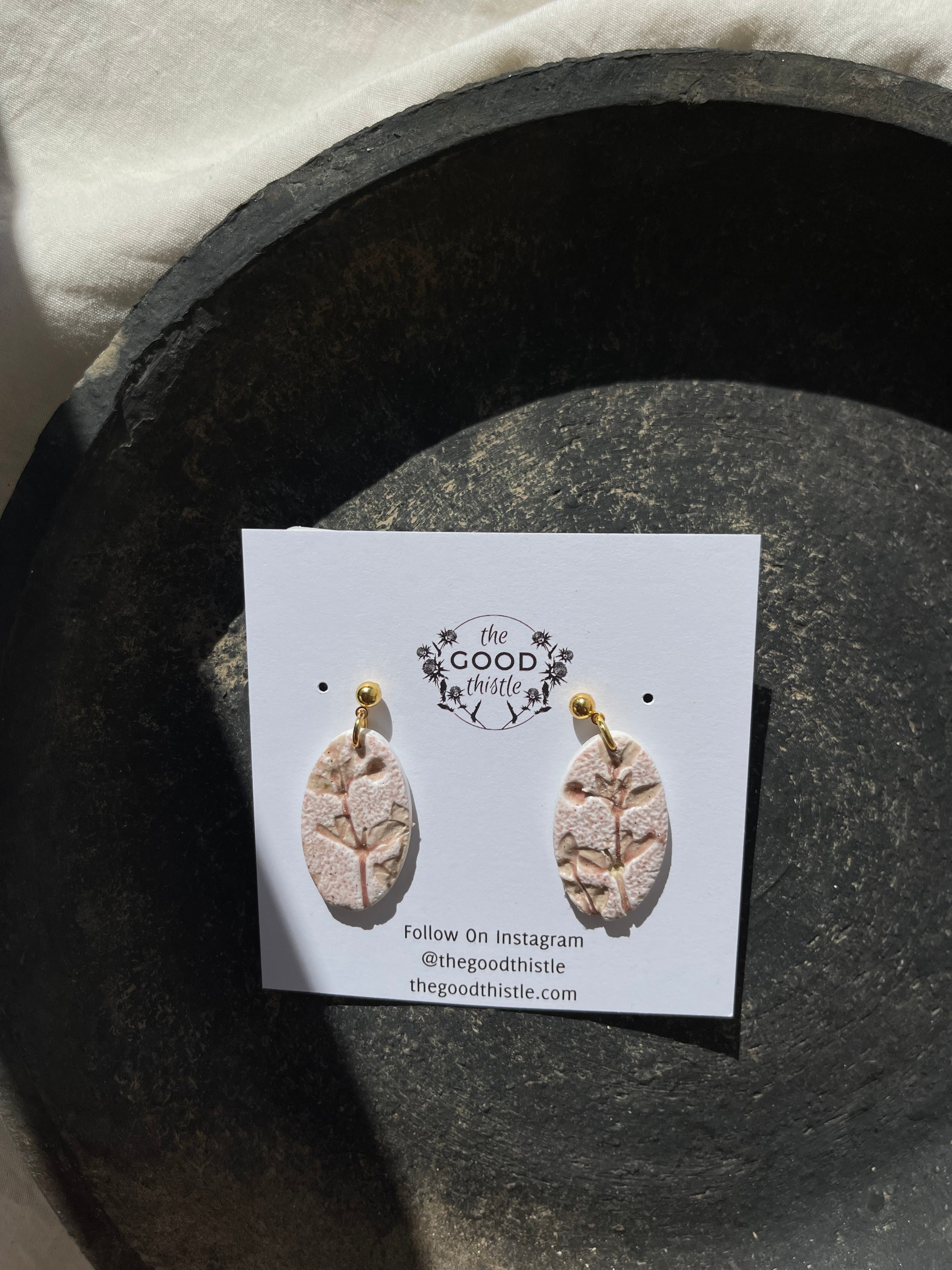 creosote stamped earrings | multiple options