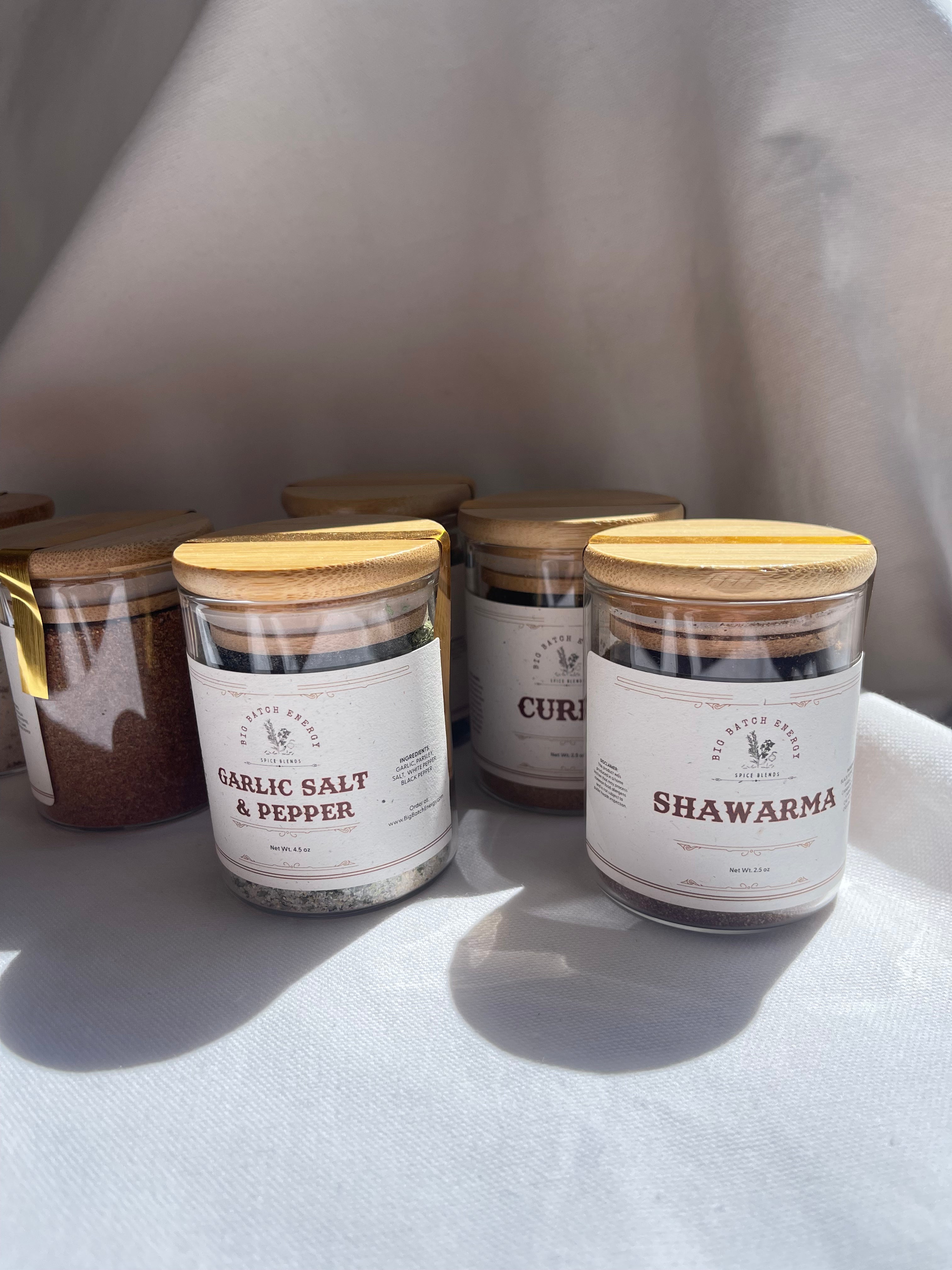 glass spice jars | multiple options