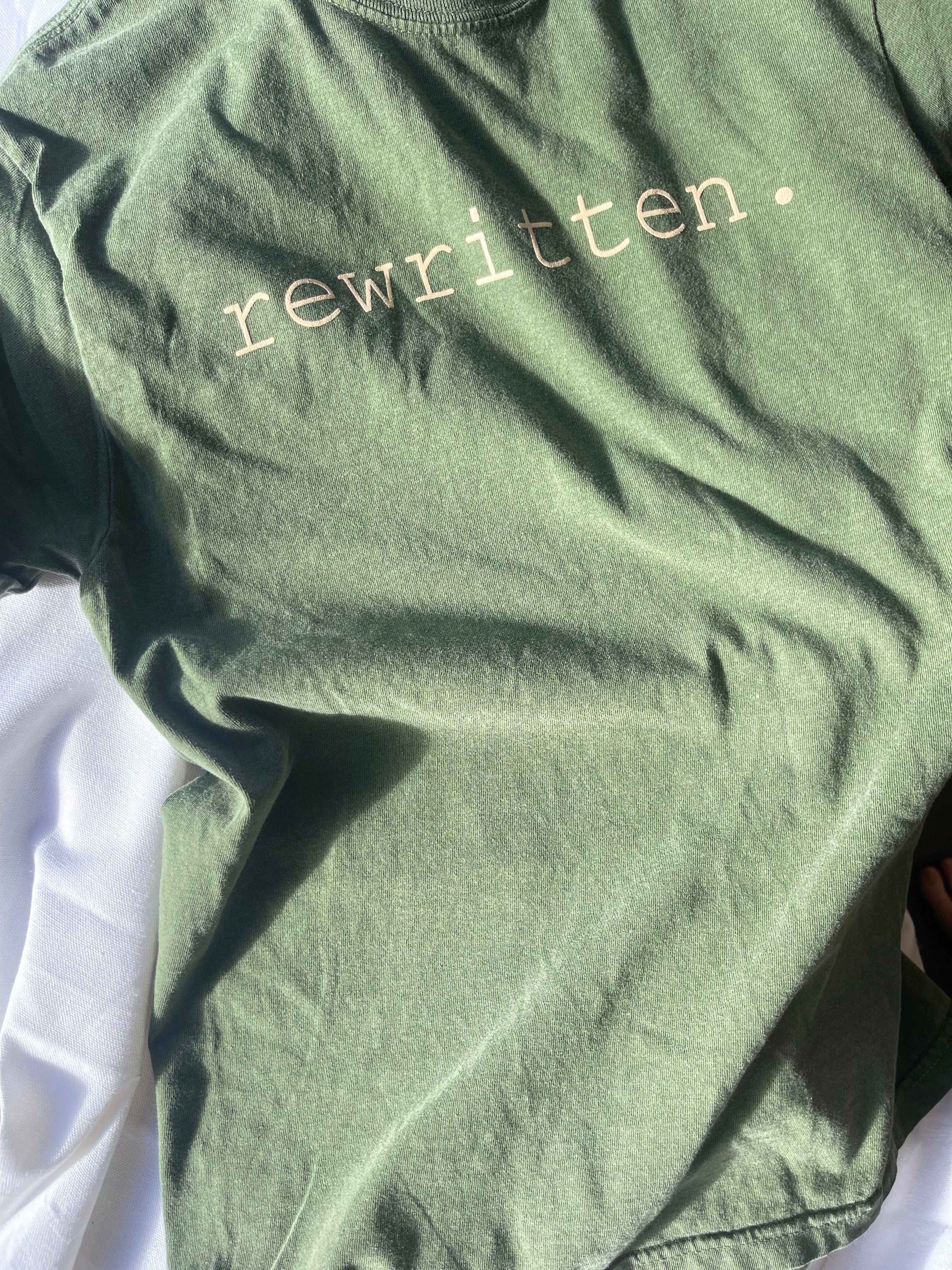 rewritten. unisex tee | multiple options